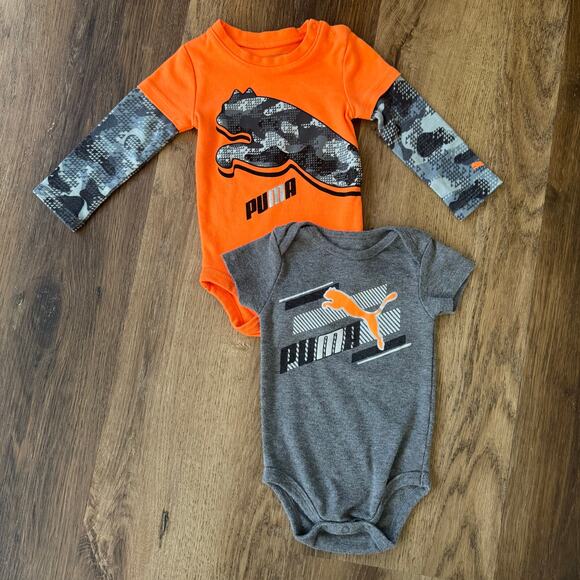 Puma Onesies, Long Sleeve & Short (2 included) - Picture 1 of 4